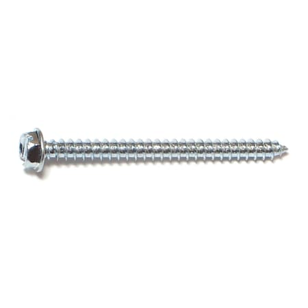Midwest Fastener Sheet Metal Screw, #8 x 2 in, Zinc Plated Steel